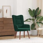 vidaXL fauteuil Vert foncé 63 x 67 x 94 cm Velours