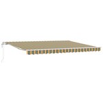 vidaXL Store Rétractable Automatique Vert et Jaune 450x350 cm