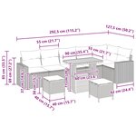 vidaXL Ensemble de canapé de jardin 9 Pièces Noir polyrotin