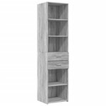 vidaXL Buffet haut sonoma gris 45x42 5x185 cm bois d'ingénierie