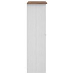 vidaXL Garde-robe 3 portes Blanc 118x50x171 5cm Pin Assortiment Panama