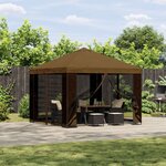 vidaXL Abri de jardin avec parois 3 x 3 m Taupe Polyester et Acier
