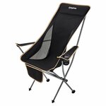 Fauteuil de camping ultra léger - Kingcamp - Noir - Sac de transport inclus
