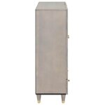 vidaXL Haut Armoire Gris et or 60 x 33 x 100 cm Bois de mangue massif