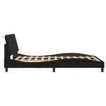 vidaXL Cadre de lit avec LED sans matelas Hanko noir 120x200 cm velours