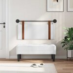vidaXL Tête de lit suspendue Avec lumière LED Blanc PU antique
