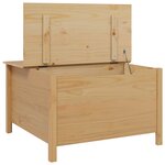 vidaXL Table basse avec tiroir HILL Marron miel 79 5 x 79 5 x 49 cm