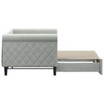 vidaXL Lit de jour avec lit gigogne gris clair 80x200 cm velours