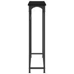 vidaXL Table console Noir Chêne 75x19 5x75 cm Bois d'ingénierie