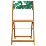 vidaXL Chaises de jardin pliantes lot de 8 vert tissu et bois massif