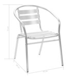 vidaXL Mobilier à dîner d'extérieur 5 Pièces Aluminium Argenté