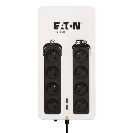 Eaton 3s850f alimentation d'énergie non interruptible veille 0 85 kva 510 w 8 sortie(s) ca
