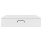 vidaXL Lit avec rangement et matelas avec matelas Blanc 180 x 200 cm
