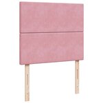 vidaXL Sommier à lattes de lit avec matelas Rose 120x200 cm Velours