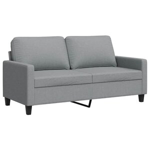 vidaXL Canapé à 2 places Gris clair 140 cm Tissu
