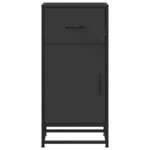 vidaXL Buffet noir 35 5x35x76 cm bois d'ingénierie et métal