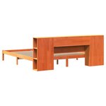 vidaXL Lit bibliothèque sans matelas cire marron 180x200 cm pin massif