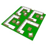 vidaXL Salon de jardin 12 Pièces avec coussins résine tressée noir