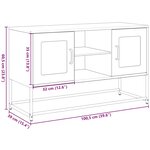 vidaXL Meuble TV jaune moutarde 100 5x39x60 5 cm acier