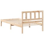 vidaXL Cadre de lit Marron 75 x 190 cm Bois massif en pin