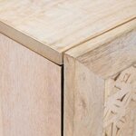 vidaXL Buffet 3 Pièces Blanc 60 x 33 x 75 cm bois de manguier massif