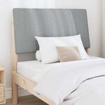 vidaXL Tête de lit capitonnée Gris clair 90 cm Pin massif