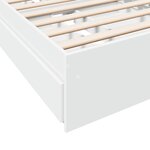 vidaXL Cadre de lit avec tiroirs sans matelas blanc 90x190 cm