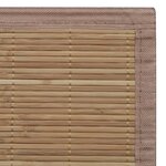 Vidaxl tapis en bambou 100x160 cm marron