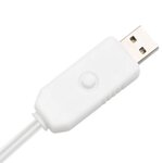 vidaXL Bouleau blanc à LED 128 LED Blanc chaud 220 cm