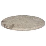 vidaXL Dessus de table Gris Ø50x2 5 cm Marbre