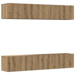 vidaXL Meubles TV muraux 4 Pièces chêne artisanal bois d'ingénierie