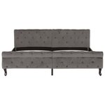vidaXL Cadre de lit sans matelas gris velours 180x200 cm