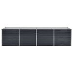 vidaXL Lit surélevé de jardin Anthracite 320x80x77 cm Acier galvanisé