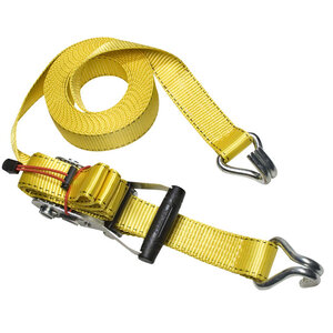 Sangle d'Arrimage avec Crochets J et Cliquet  Jaune  8 25m x 35mm Sangle