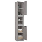vidaXL Armoire de bain Sonoma gris 32x34x188 5 cm Bois d'ingénierie