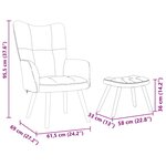 vidaXL Chaise de relaxation avec repose-pied Taupe Tissu