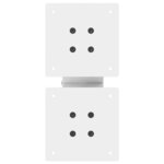 vidaXL Pieds de table basse en forme de X 2 pièces blanc 30 x (30-31) cm acier