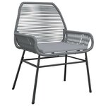 vidaXL Ensemble de salle à manger pour jardin 3 Pièces Gris polyrotin