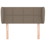vidaXL Tête de lit avec oreilles Taupe 93x23x78/88 cm Tissu