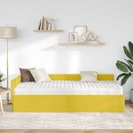 vidaXL Cadre de lit d'angle avec matelas Autre 2 Pièces Vert Velours