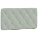 vidaXL Coussin de tête de lit gris clair 100 cm velours