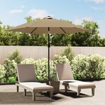 vidaXL Parasol d'extérieur avec poteau en métal 300 cm Taupe