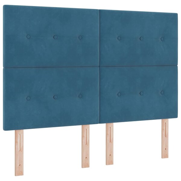 vidaXL Tête de lit Bleu foncé 160 cm Velours
