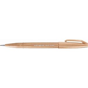 Stylo feutre Brush Sign Pen SES 15 brun x 10 PENTEL ARTS