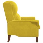 vidaXL fauteuil Jaune 76 x 94 x 102 cm Velours