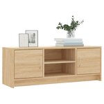 vidaXL Meuble TV chêne sonoma 102x30x37 5 cm bois d'ingénierie
