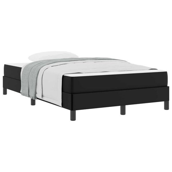 vidaXL Cadre de lit avec matelas Noir 120 x 190 cm tissu