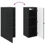 vidaXL Armoire Murale Noir 33 x 34 5 x 90 cm Bois d'ingénierie