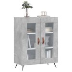 vidaXL Buffet gris béton 69 5x34x90 cm bois d'ingénierie