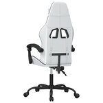 vidaXL Chaise de jeu Blanc et noir Similicuir